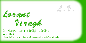 lorant viragh business card