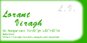 lorant viragh business card